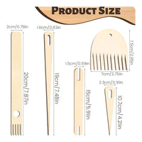 5 Pieces Wooden Knitting Pin Gauge Portable Wooden Knitting Gauge Measurements Hobby Tools for Knitters