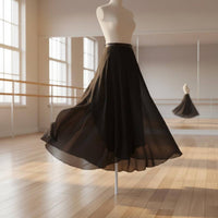 Long Sheer Ballet Skirt Comfortable for Rehearsal