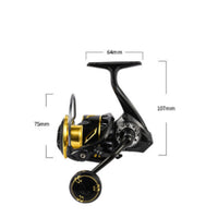 Long Casting Metal Fishing Reel High Gear Ratio Reel Steady Drag Angling Equipment Lightweight for Lure Fishermen, Anglers