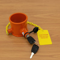 Fifth Wheel Lock Locking Device Sturdy King Locking Device with Warning Tag for Fleet Owners, Storage Yards