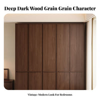 Freestanding Wardrobe Vintage and Design Paneled Door Armoire Floor-to-Ceiling Design Bedroom Furniture for Adults, Homeowners, Home, Cloakroom