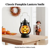 Halloween Themed pumpkino'-Lantern Lamp Portable Night Light Giftable Seasonal Decor Battery Operated for Families, Party Hosts, Homeowners, Trick-or-Treating, Tabletop Display, Bedroom, Entryway