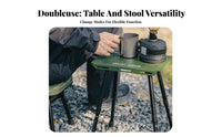 Foldable Adjustable Height Camp Stool Collapsible Design Camping Seat Lightweight Portable Seating Quick Setup for Anglers, Campers, Travelers, Catch Ing, Travel, Backpacking, Hiking