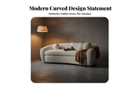Minimalist Design Cashew-Shaped sofa Light Luxury archedd Couch signature and design Living Room Furniture Nordic visual and design for Interior Designers, Apartment Dwellers, Young Adults, Lounge Area, Playroom