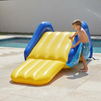 Inflatable Pool Slide Built-in Sprayers Kids Water Slide with Sprayer Molded Climbing Steps Outdoor Toy