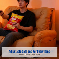 Ergonomic Floor Mat Lazy Sofa Bed, Foldable, Double, Large, Breathable Innovative Fabric, Modern Design, Bedroom