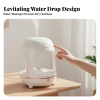 Compatible Anti-Levitation Humidifier Quiet Operation Levitating Water Drop Humidifier Auto Shut-Deactivate for Homeowners, Bedroom, Desk