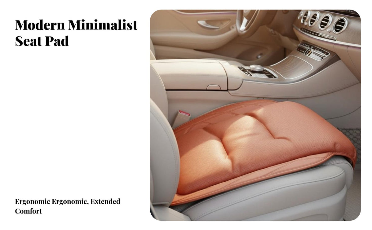 Nappa Leather Cushion Four Seasons Use Universal Pad Full Back Support Leather Driving Cushion for Commuters, Families, Long Drives