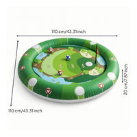 Floating Water Chipping Green Sturdy Pool Golf Game with Club Inflatable Golf Pad with Balls Waterproof Soft-Touch for Families