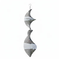 Creative Gift 3D Spiral Wind Rustproof 3D Kinetic Wind Weather Resistant Metal Spiral Hanging Decor Epoxy Coated for Indoor