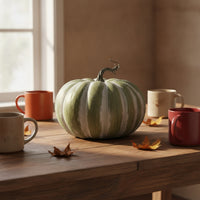 Faux Pumpkin Autumn Decorative Pumpkin Brushed Ornament for Halloween