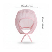 Breathable Full-Cover Work Cap Lightweight Mesh Cap with Tie Closure One-Size Mesh Hat Ventilated for Workshops