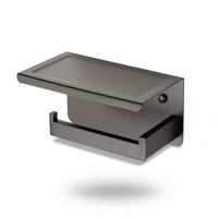 Wall-Mounted Bathroom Tissue Holder with Shelf Space-Saving Bathroom Tissue Holder with Shelf Bathroom Accessory