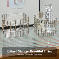 Rectangular lattice container Minimalist Design Storage Basket sturdy Construction