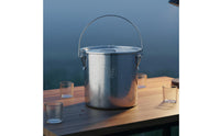 304 Stainless Steel Bucket Leakproof Airtight Large Capacity Lock Lid for Users