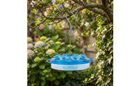 Leak-Resistant Hanging Bird Feeder Round Feeder with Ports Clear Translucent for Nature Lovers, Garden, Patio, Balcony