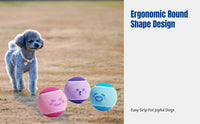 Dog Toy, Elastic Bouncy Ball, Squeaker Pet Ball, Puppy Training, Cartoon, Colorful Material