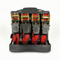 4 Pieces Quick-Release Ratchet Tie-down Strap Heavy-Duty Ratchet Tie down Straps Adjustable Long-Lasting for Trailers, Outdoor Hauling