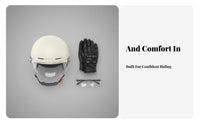 3C Certified Electric Motorcycle Half Helmet All-Season Large Size Safety Helmet Comfortable Fit Safety Headwear Quick Release Buckle for Men, Women, Commuting, City Riding