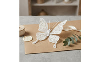 Beaded Lace Winged Creature Ornament Translucent Lace Winged Creature Ornament