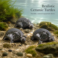 Ceramic Turtle Figurines for Aquarium and Micro Landscape Decor