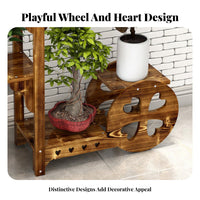 Space-Saving Multi-Level Planter Rack Creative Shape Multi-Level Pot Display Stable Floor-Standing Base Plant Stand Corrosion-withstandant for Apartment Dwellers, Gardeners, Living Room, Balcony, Office, Corner