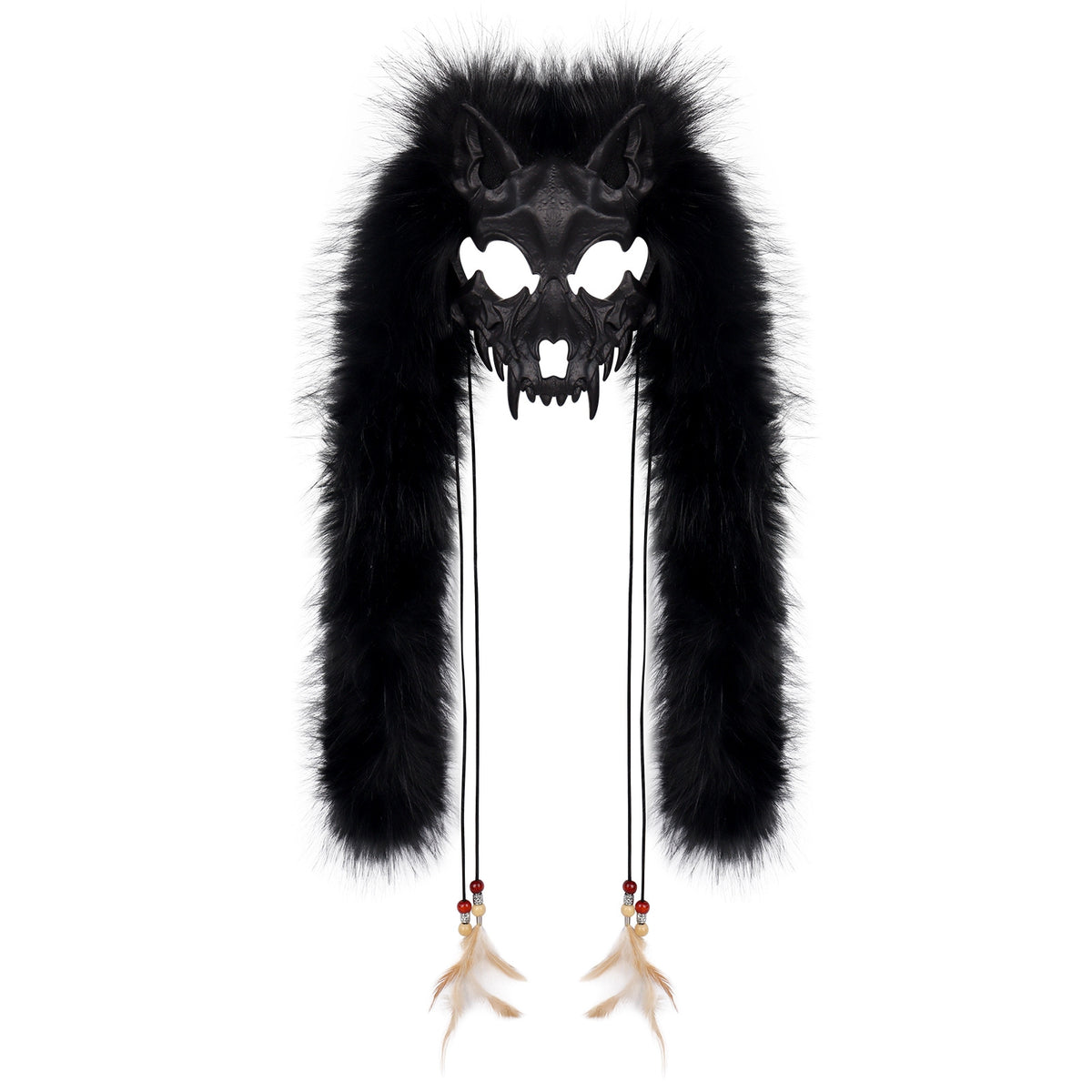Wildlife Headpiece Realistic Wolf Headpiece Wearable for Medieval Roleplayers