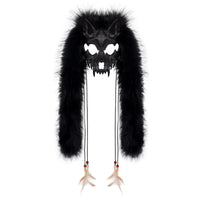 Wildlife Headpiece Realistic Wolf Headpiece Wearable for Medieval Roleplayers