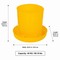 Calf Feeder Bucket, Thickened Synthetic Material Animal Feed Bucket, Gate Mounted Feeder for Livestock Shed