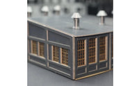 Miniature Roundhouse Model Industrial Turntable Model Detailed Train Garage Kit Lifelike for Hobbyists, Collectors