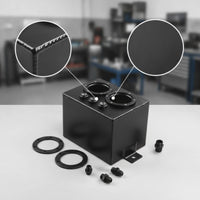Reservoir Tank with Fittings Aluminum Fuel Reservoir Tank Alloy for Car Builders