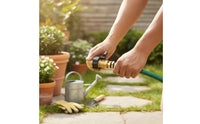 Compact Garden Hose Shut off Valve with Washers Smooth Hose Connector with Shut off Valve Easy-Turn Leak-Proof for Gardeners, Lawn Watering
