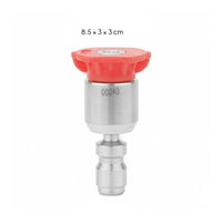 Stainless Steel 1/4 Inch Quick Connect Spray Nozzle Color Coded Tips 360 Degree Rotating Nozzle Tip Rust and Wear Resistant
