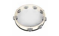 2 Pieces Double-Layer Tambourine Water-Resistant Wooden Hand Tambourine Easy Playing Percussion Instrument for Beginners, Students, Classroom