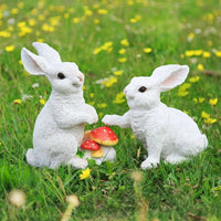 Hare Figurine Weather-Resistant Bunny Statue Great Gift Idea Bunny Lawn Ornament for Gardeners, Kindergarten, Patio, Bonsai