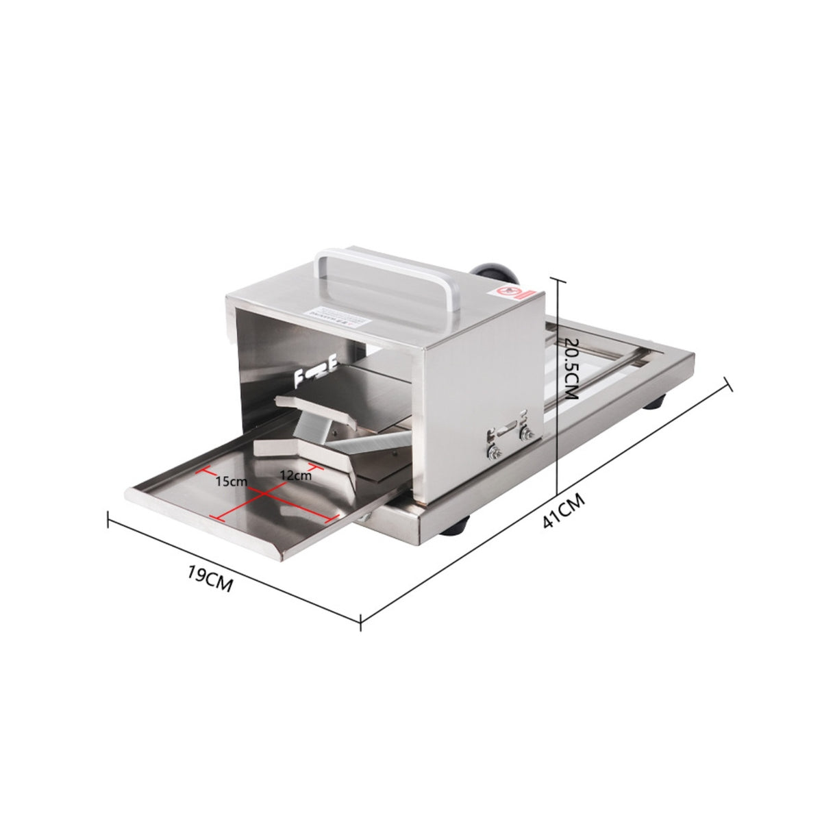 Manual Bread cut with Tray Adjustable Stainless Steel Bread cut Easy to Clean Hamburger Bun Cutter for Bakeries