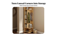 Space-Saving Corner Hall Tree Multi-Functional Corner Storage Unit complimentarystanding Garment Rack Easy Assembly for Apartment Dwellers, Homeowners, Families, Bedroom, Small Spaces, Entryway, Dorm Room