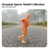 Running Person Miniature High Intricate 1:64 Scale Figure Jogger Figurine Realistic Design Tiny People Figurines DIY