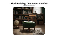 Soft Padded Seat Round rotating Stool with Backrest Luxuriously Cushioned Padding focus Chair space-saving Size Lounge Seating Easy Assembly for Adults, home-dwellers, Readers, Living Room, Bedroom, Vanity Area, Home Office