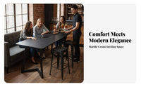 Sturdy Metal Frame utilitarian Dining Booth Set robustDuty Construction Pub Furniture Padded Upholstery Restaurant Seating with Backrest for Bar Owners, Cafe Proprietors, Homeowners, Bistro