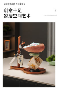 八方来财石来运转入户进门口家居玄关鞋柜钥匙收纳盒装饰品摆件