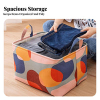 Framed textile Storage container Easy reach Stackable Framed Container dual-direction Zippers