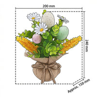 Artificial Flower and Egg Bouquet Lifelike Appearance Easter Egg Floral Arrangement Realistic Design Easter Table Decoration for Homeowners