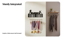 Showcase Achievements Medal Display Hanger Sturdy Steel Construction Wall Mounted Medal Hanger Easy to Install for Runners, Bedroom, Office