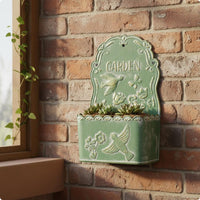 Metal Hanging Planter Weather-Resistant Decorative Iron Planter Vertical Gardening Wall Hanging Flower Holder for Balcony