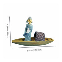 Sinks in Water Micro Landscape Boat Waterproof Aquarium Boat Decoration Fade-Resistant for Hobbyists, Bonsai