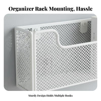 Narrow Wire Hanging Basket no-tools-required Installation hook-on Bedside Basket