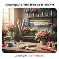 Flower Shop Supplies Complete Kit Florist Tool Assortment Lightweight Cutter DIY Flower Craft Tools for Florists, Hobbyists, Event Venue, Home Decor