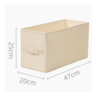 Textile Storage Box Narrow Storage Box with Handle Wardrobe Organizer Collapsible Portable for Closet, Drawer