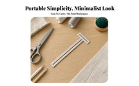 Multi-Purpose Stainless Steel Ruler Long-Lasting Slim Measuring Ruler Rigid Metal Straight Edge Smooth Silver Finish